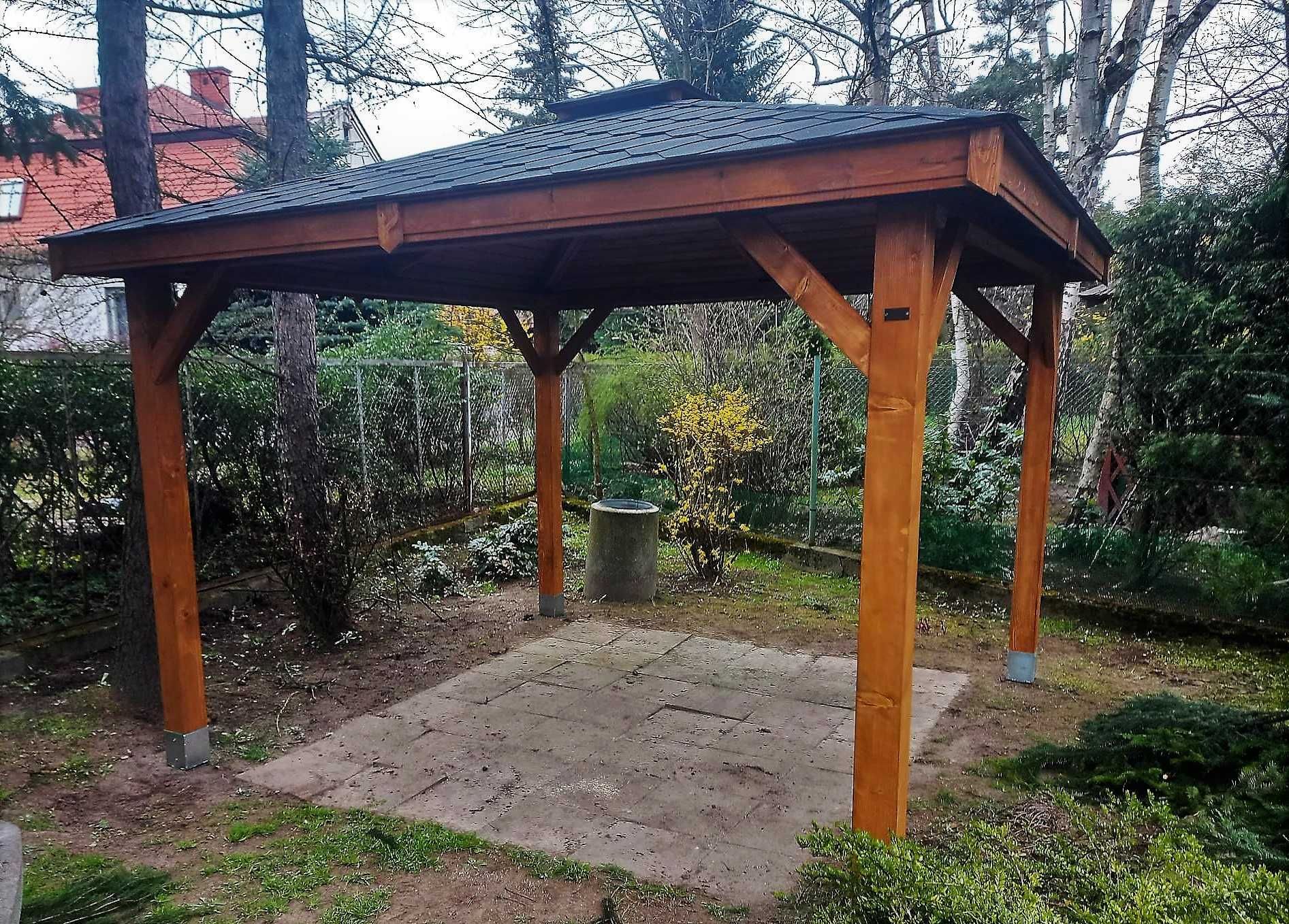 Altana ogrodowa MALTA 3X3  altanka wiata pergola zadaszenie słupy12x12