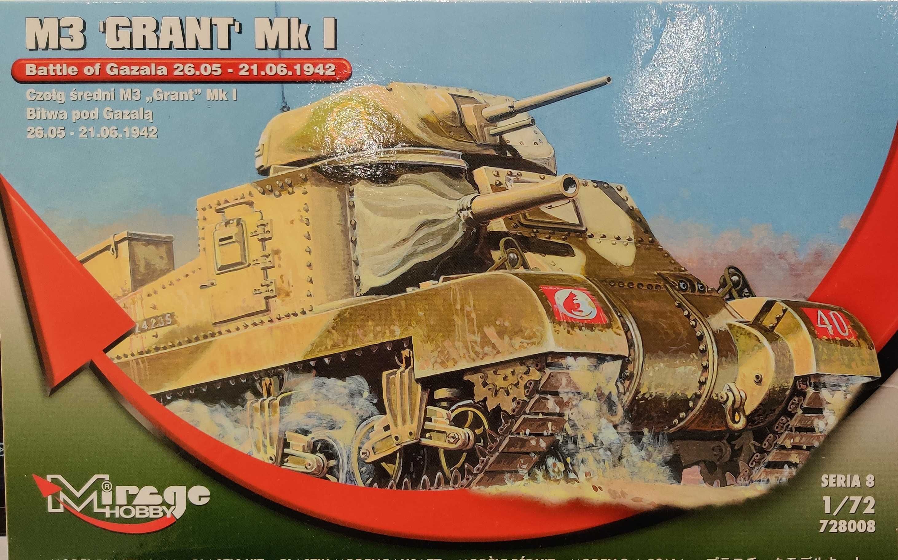 Kit 1/72 Carro Combate M3 Grant, Mirage Hobby
