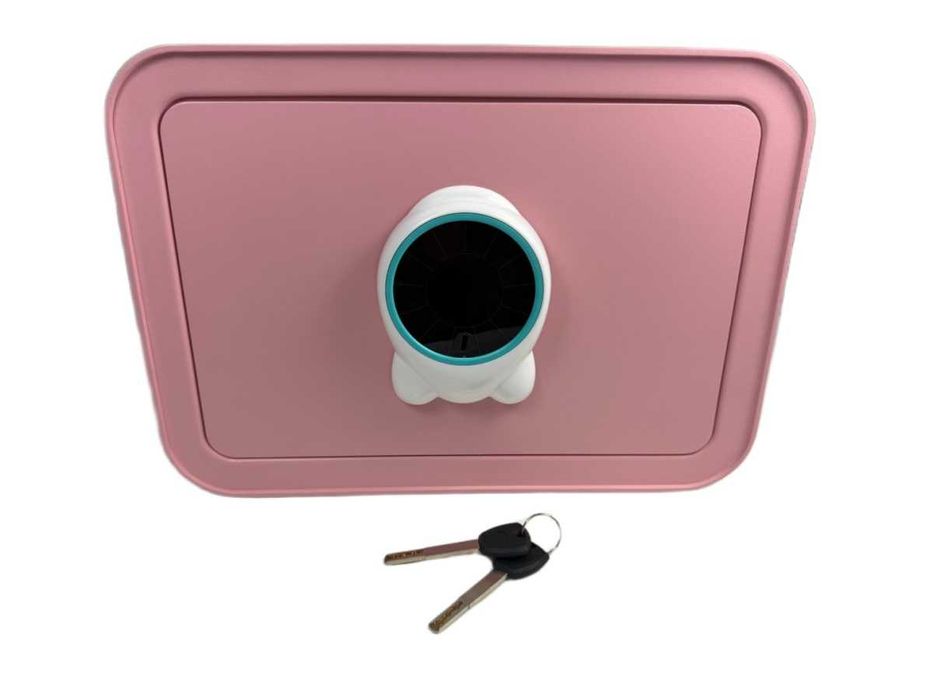 SEJF Biurowy / Domowy z zamkiem elektronicznym i mechanicznym - RÓŻOWY