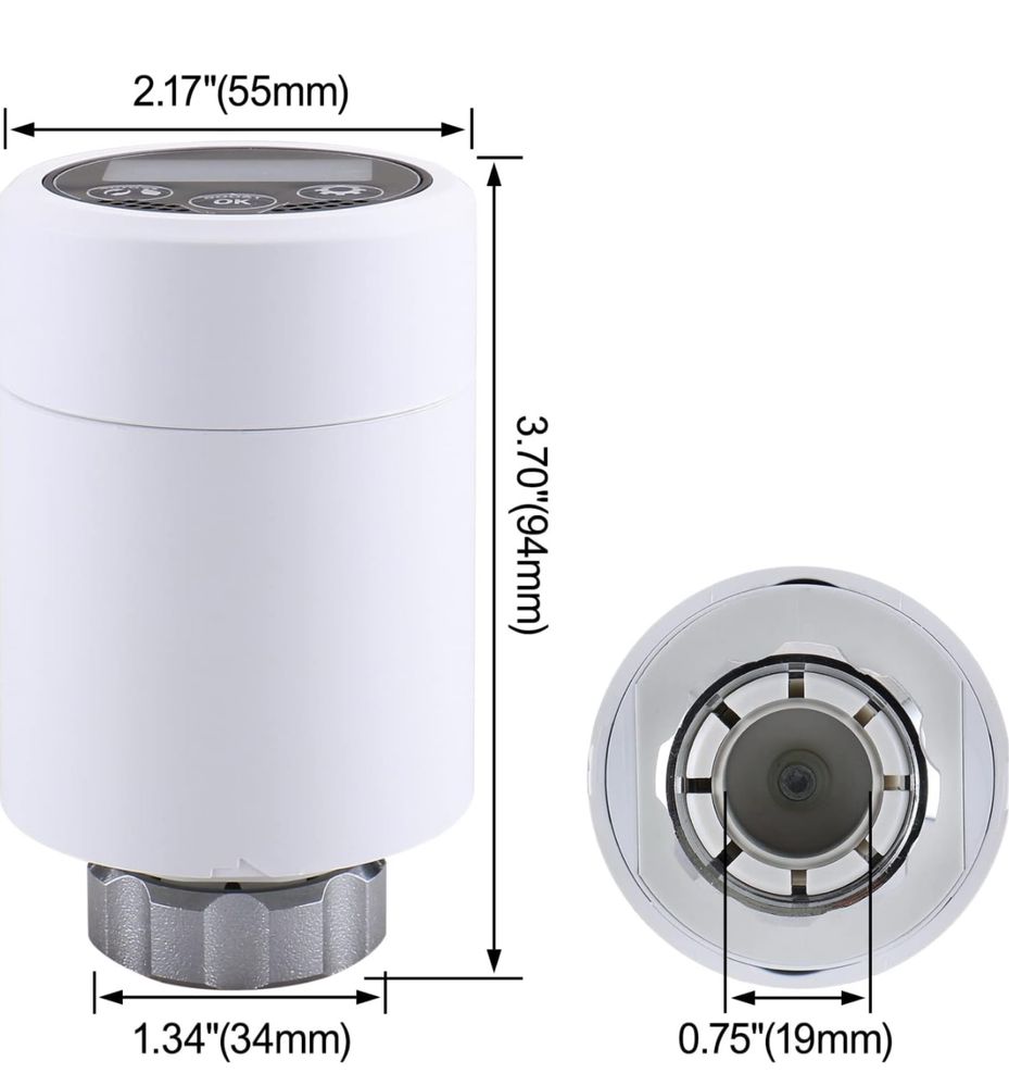Wengart Zigbee WG366 Termostat grzejnikowy, programowalny TRV