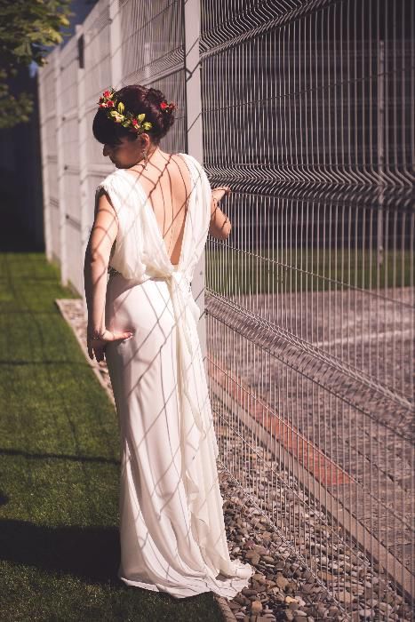 шикарное свадебное платье в греческом стиле