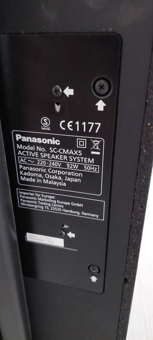 Przenośny głośnik Power audio PANASONIC SC-CMAX5 1000W