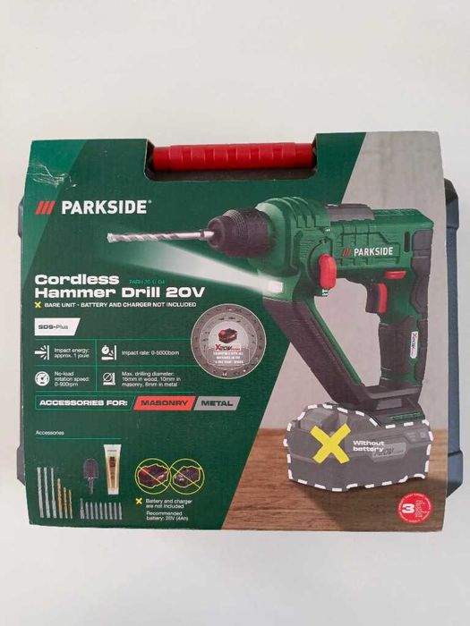 NOWA wiertarka młotowiertarka udarowa PARKSIDE 20V PABH D4