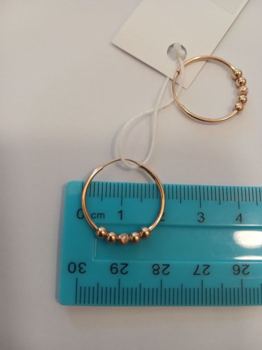 Сережки кільця золоті вживані з кульчиками