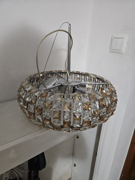 Lampa ITALUX błyszcząca, srebrno złota