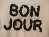 Bluzka ZARA 164cm S z napisem Bonjour