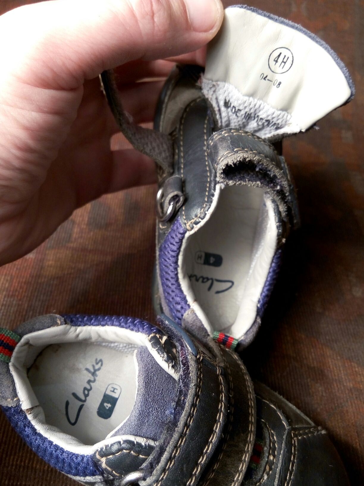Clarks 20р ст-ка 13,3см кожаные кроссовки на липучках мальчика малыша