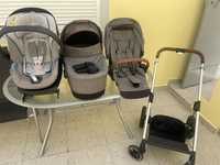 Carrinho CYBEX+ovo+alcofa+base isofix