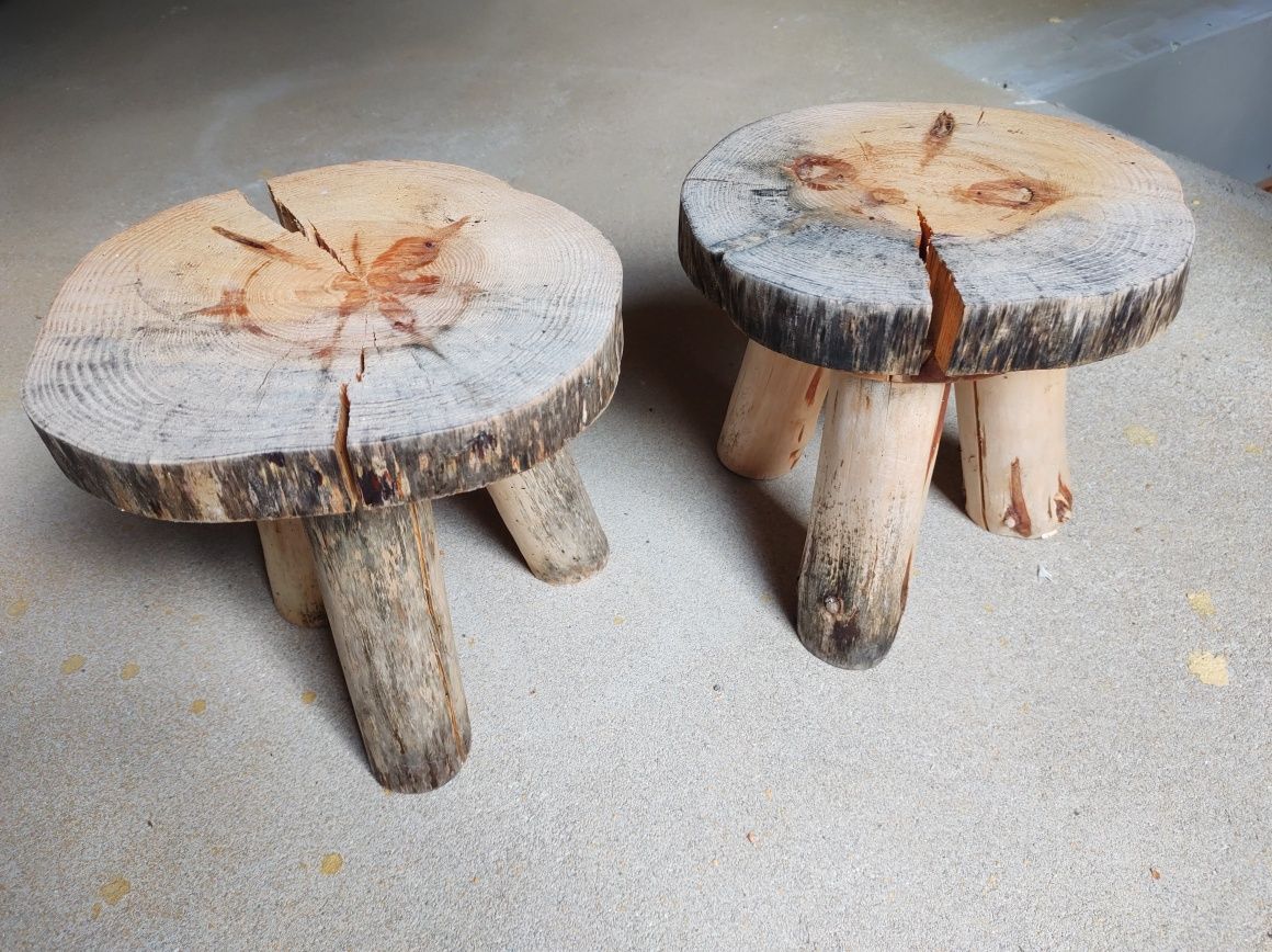 Kwietnik stołek drewniany