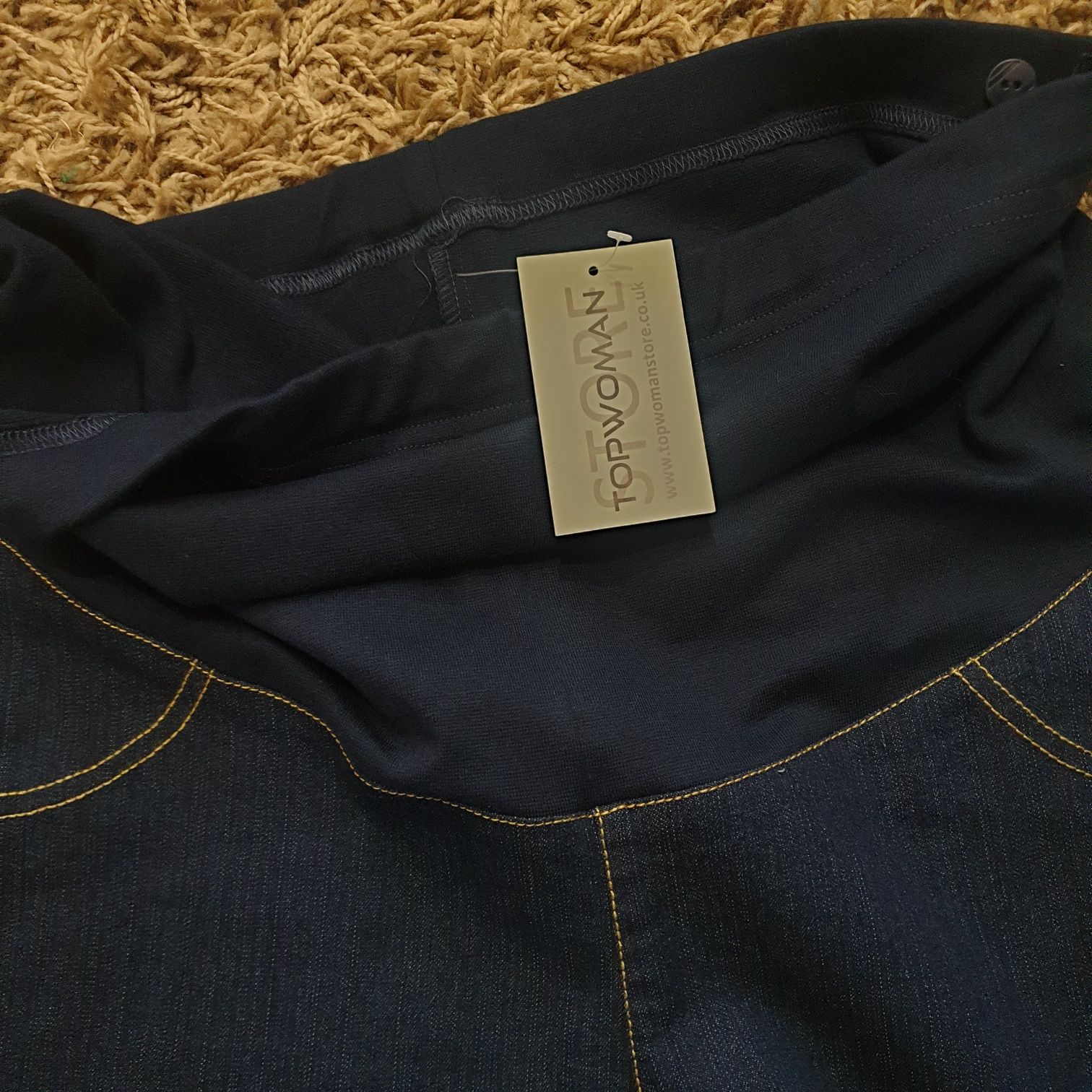 Spodnie ciążowe jeans z panelem XXL rozmiar 48