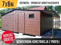 Garaż Blaszany Drewnopodobny - Garaże Blaszane - GrzywStal