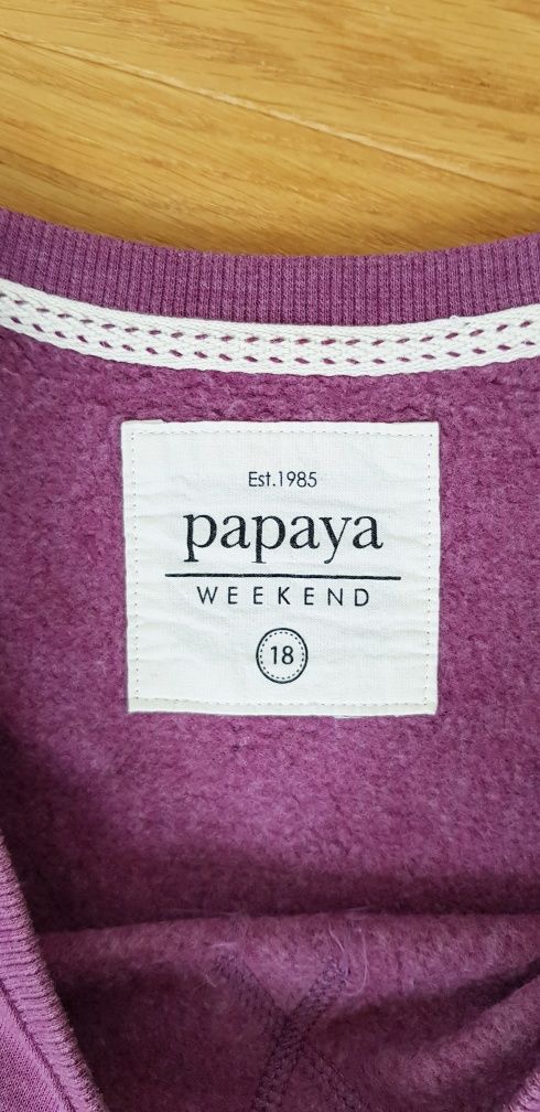 Papaya, bluza oversize, bordowa