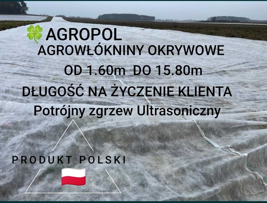 Agrowłóknina okrywowa 9.50x100 P23g WB.  Potrójny zgrzew Ultrasoniczny