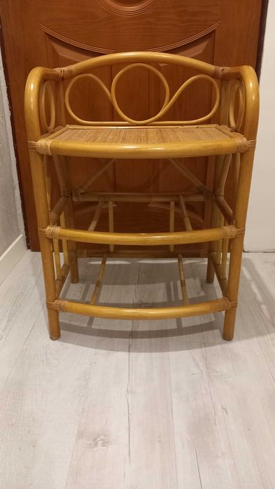 Komoda - półka rattan PRL