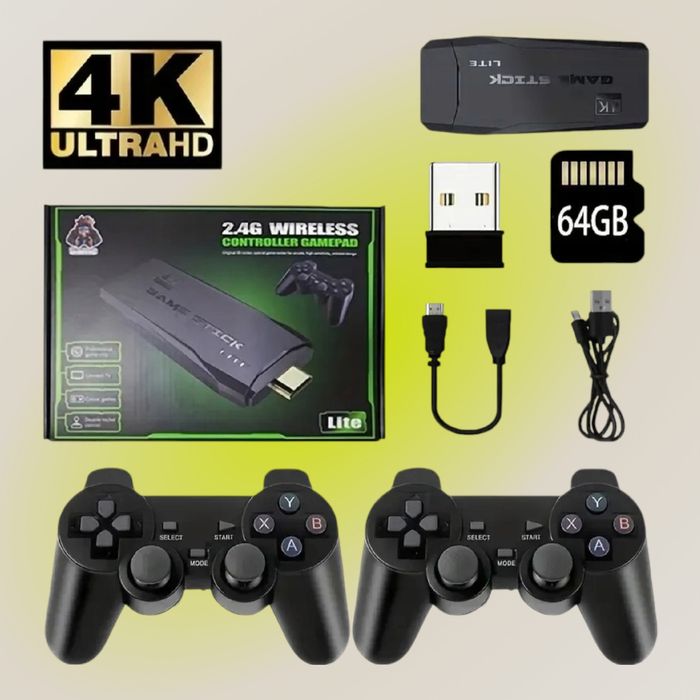 Konsola retro, 64GB, game stick, gra TV, 18 konsol w 1.