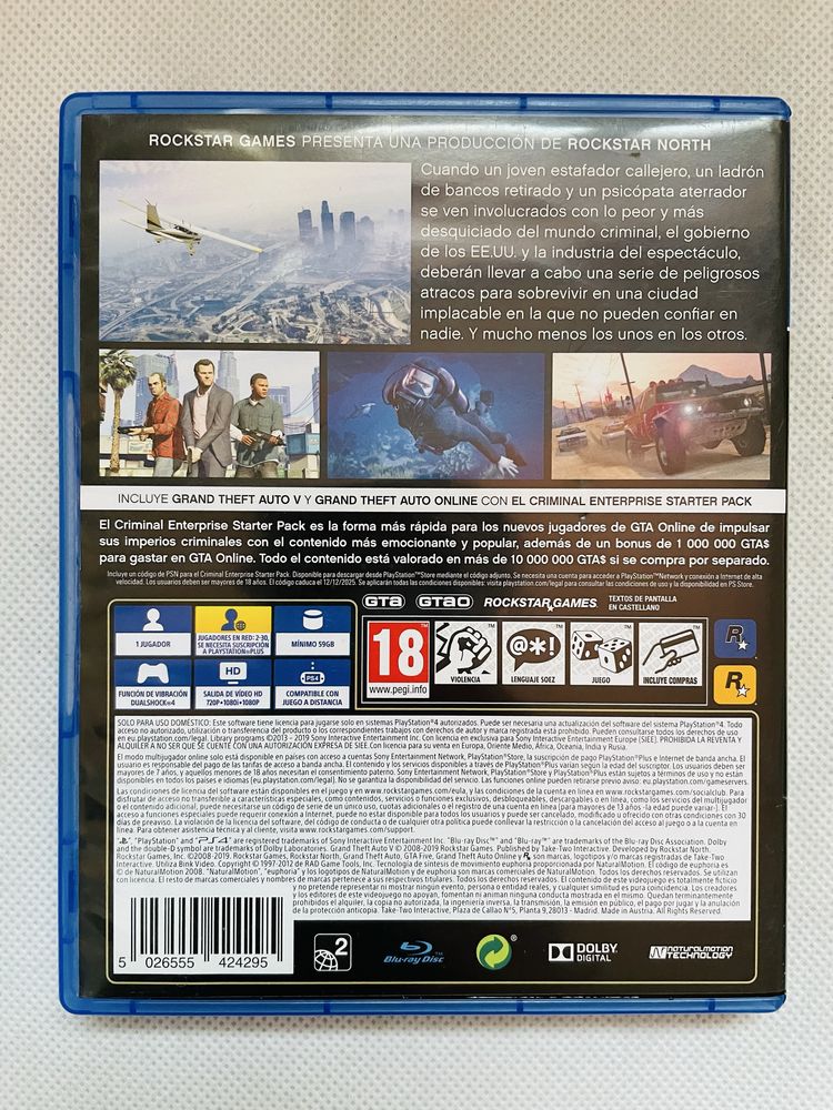 Gra Grand Theft Auto 5 GTA5 na PS4