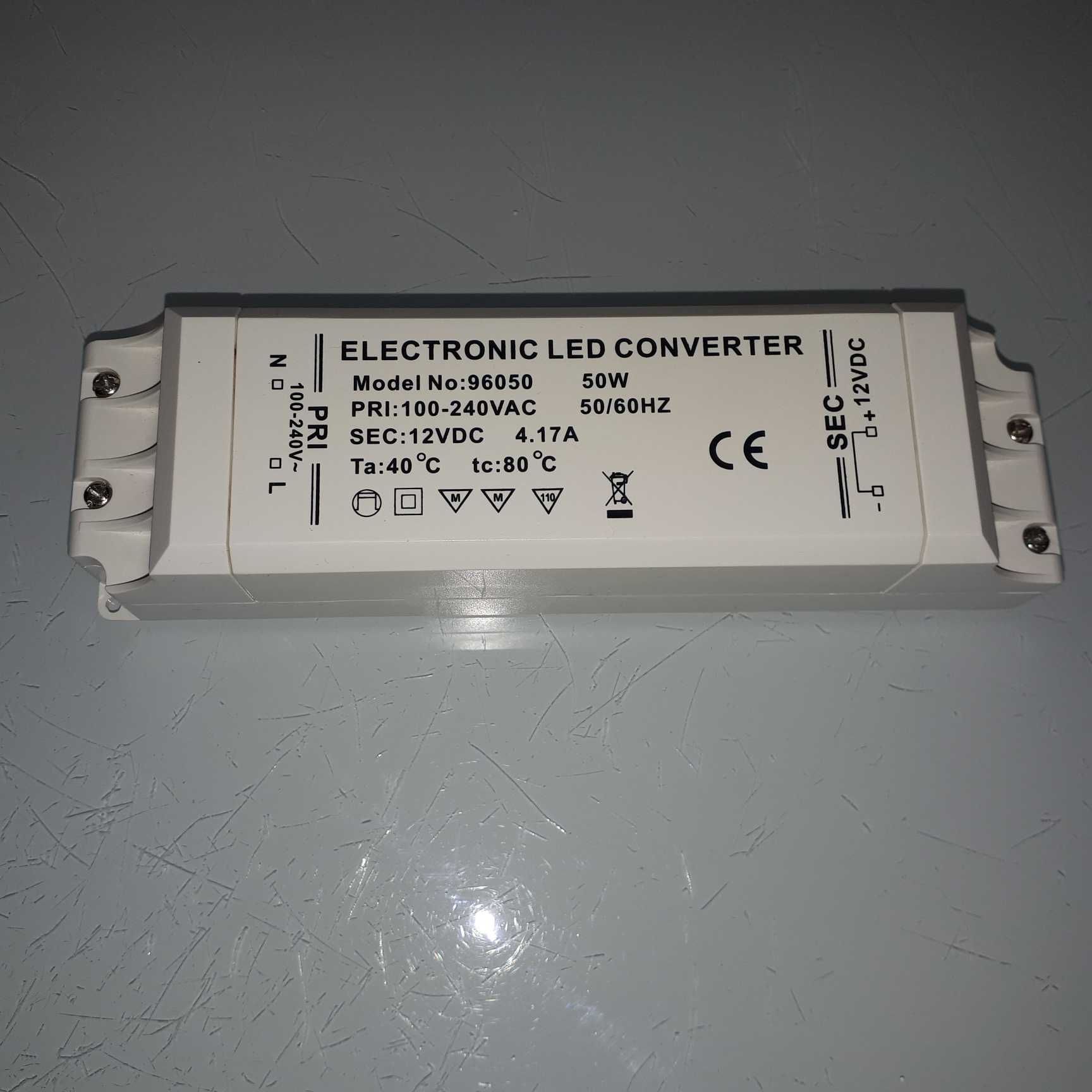 Zasilacz Electronic Led Converter 100-240VAC 50W 96050