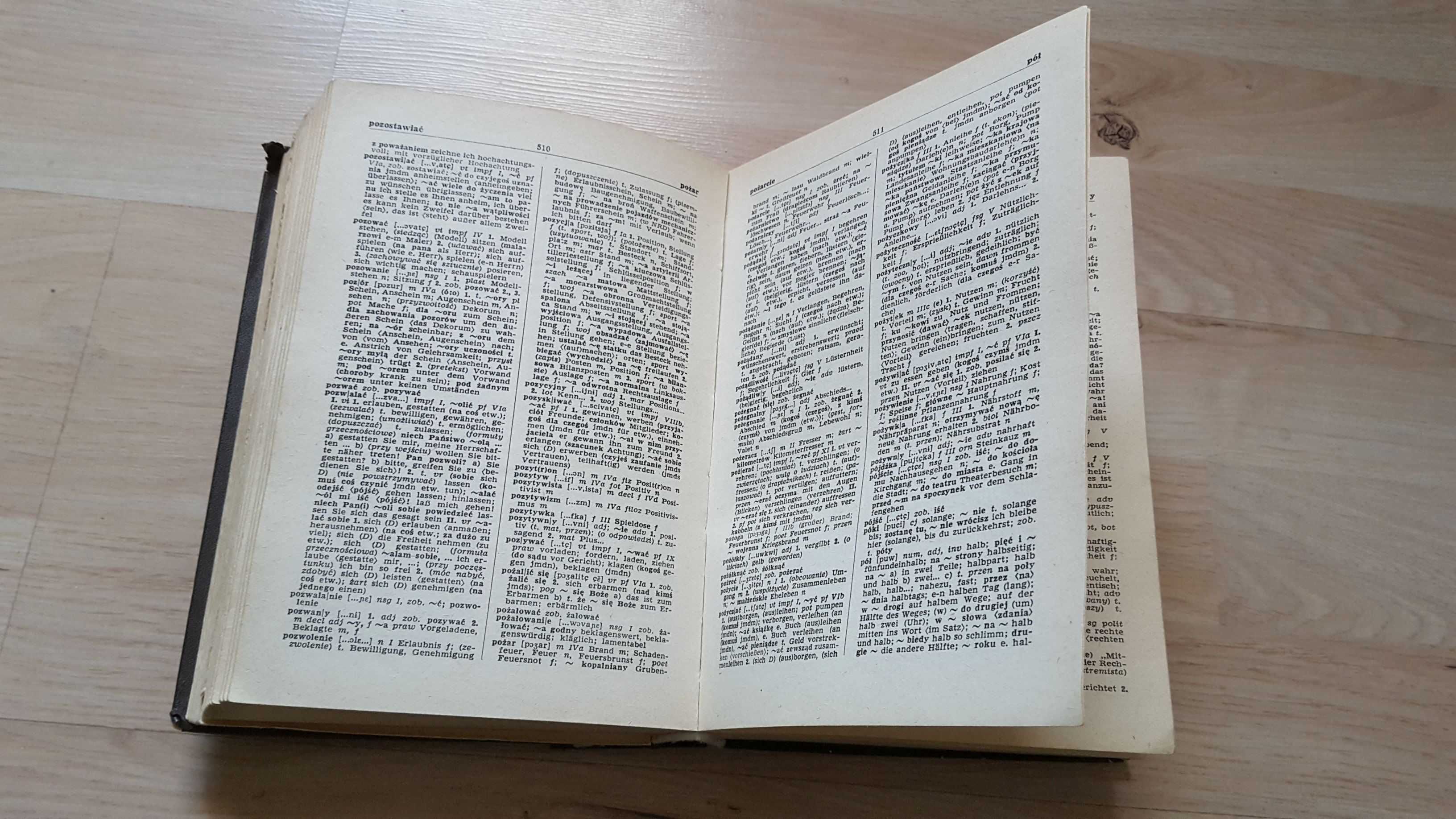 Podręczny słownik polsko-niemiecki Bzdęga, Chodera, Kubica  1020 stron