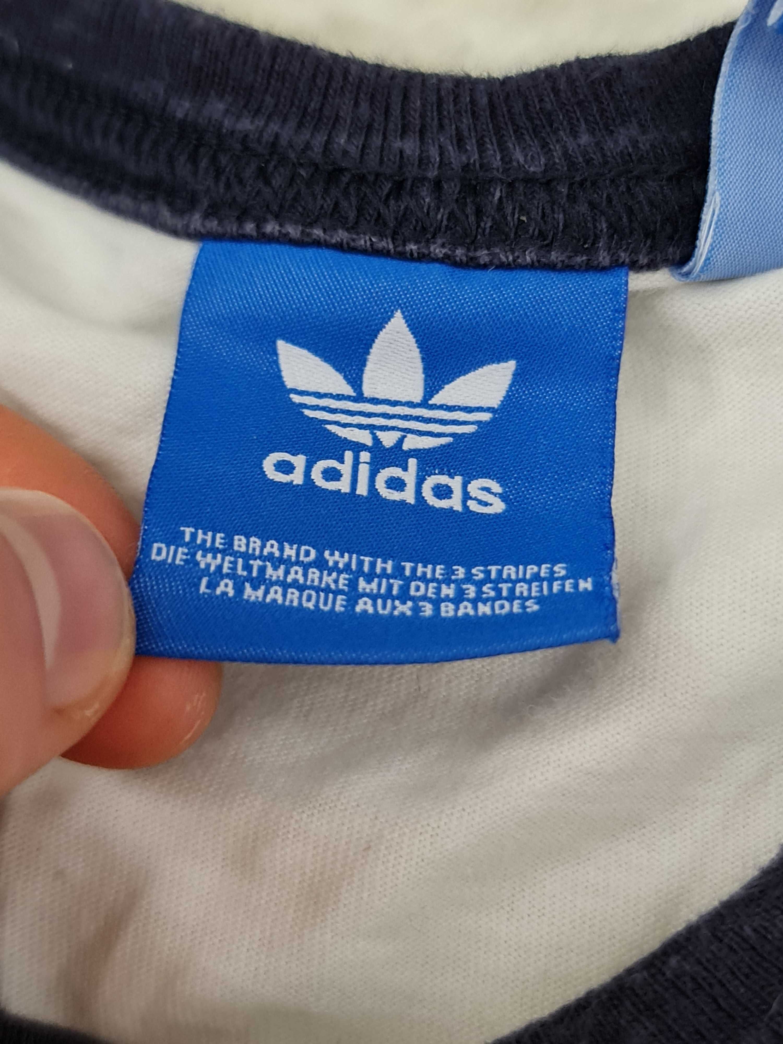Koszulka Adidas Biała Rozmiar XS / S Oryginalna Duże Logo