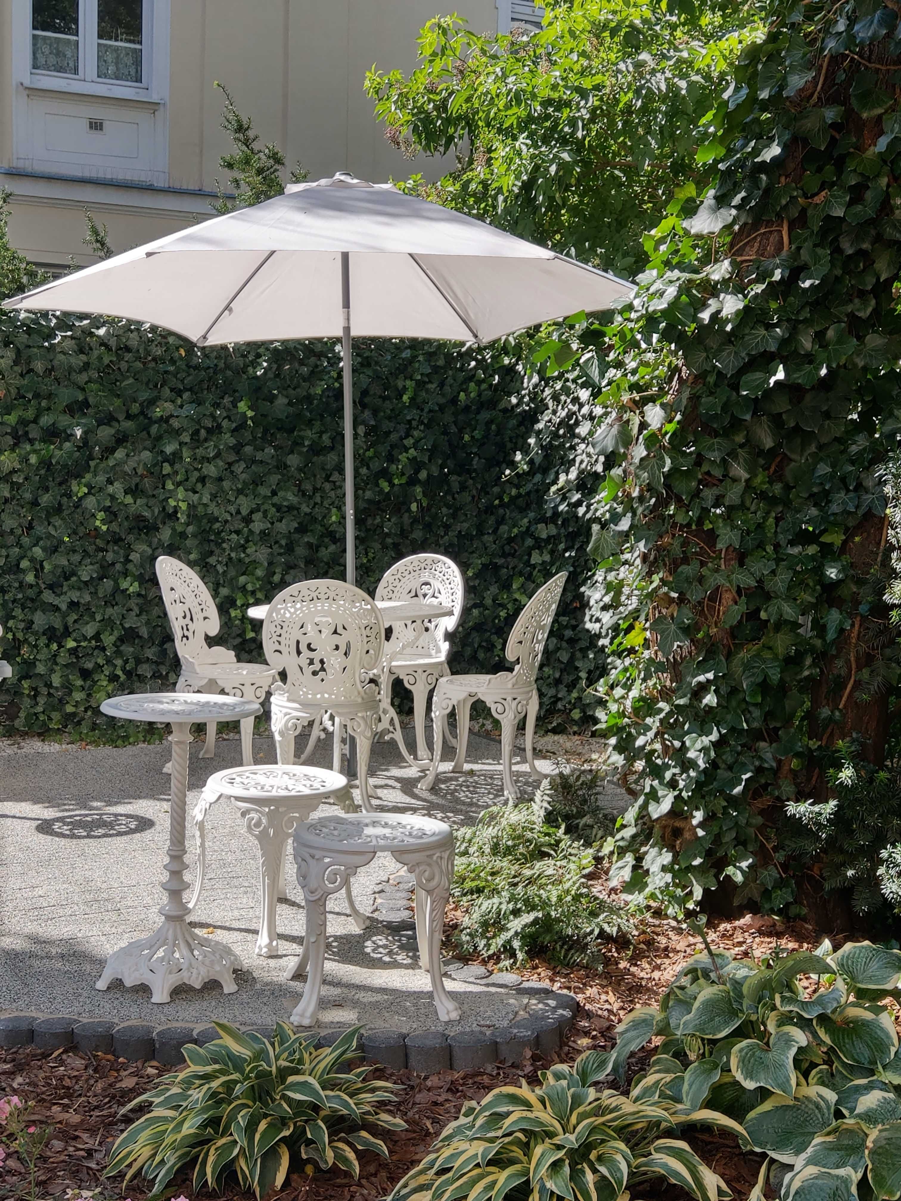 meble ogrodowe żeliwne komplet stół Stuhl  Gartenmöbel