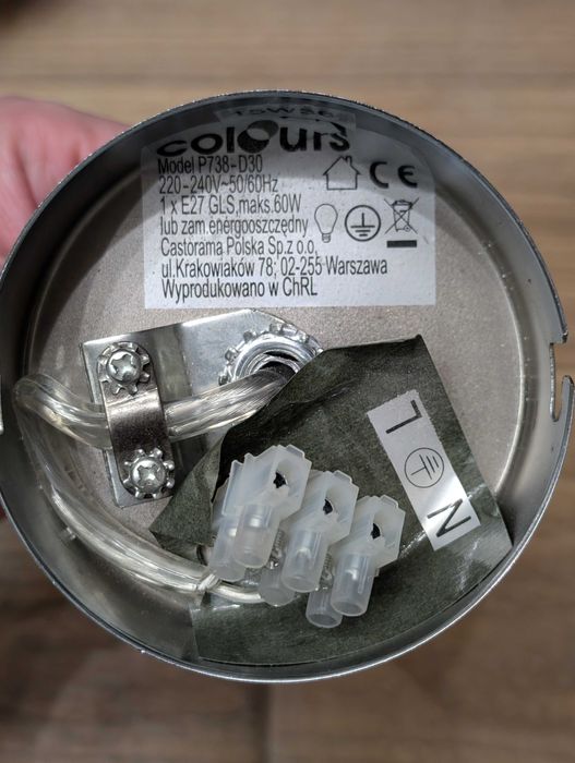 Lampa sufitowa wisząca srebrna Colours