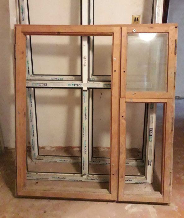 Оконная рама деревянная стеклопакет стекло дерево створки