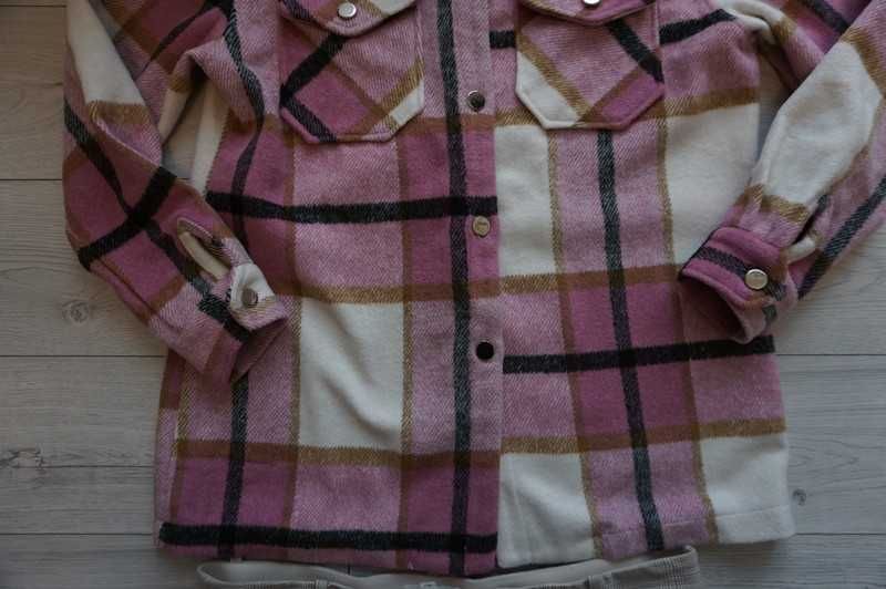 bluza~ kurtka koszulowa w kratę~ a'la flanela~ Shein r.36