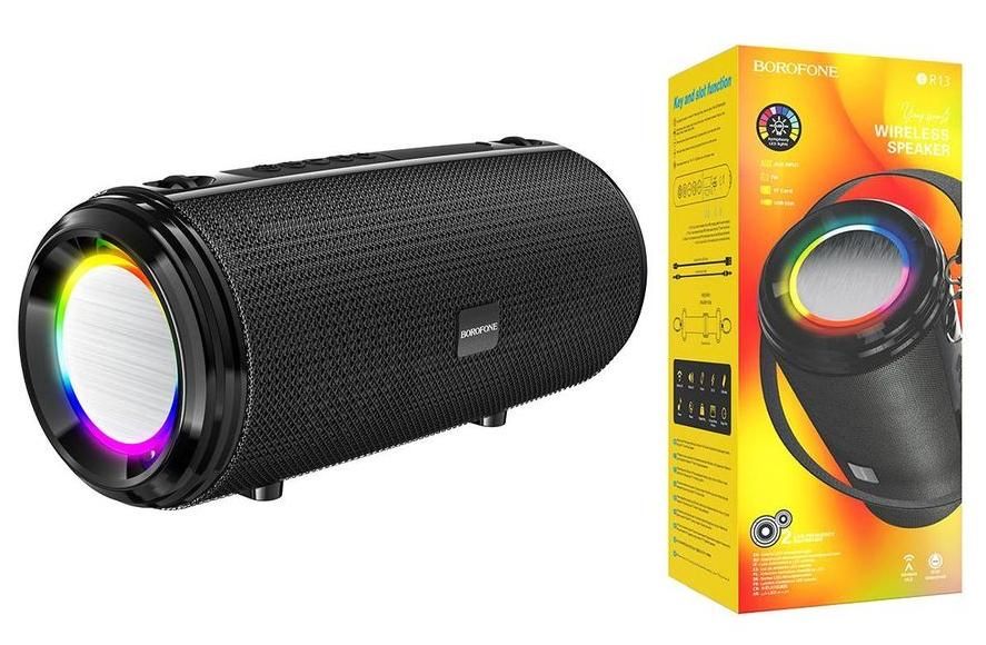 Портативна Bluetooth колонка з підсвічуванням Borofone BR13 (black)