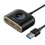 Baseus Square round 4 in 1 USB HUB Adapter(USB3.0 TO USB3.0*1+USB2.0*3