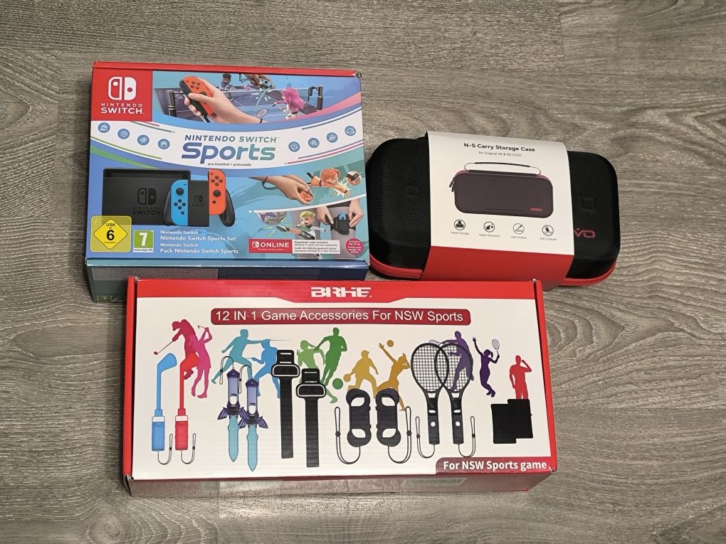 Ігрова консоль Nintendo switch+спортивна гра Nintendo switch+чохол NS.