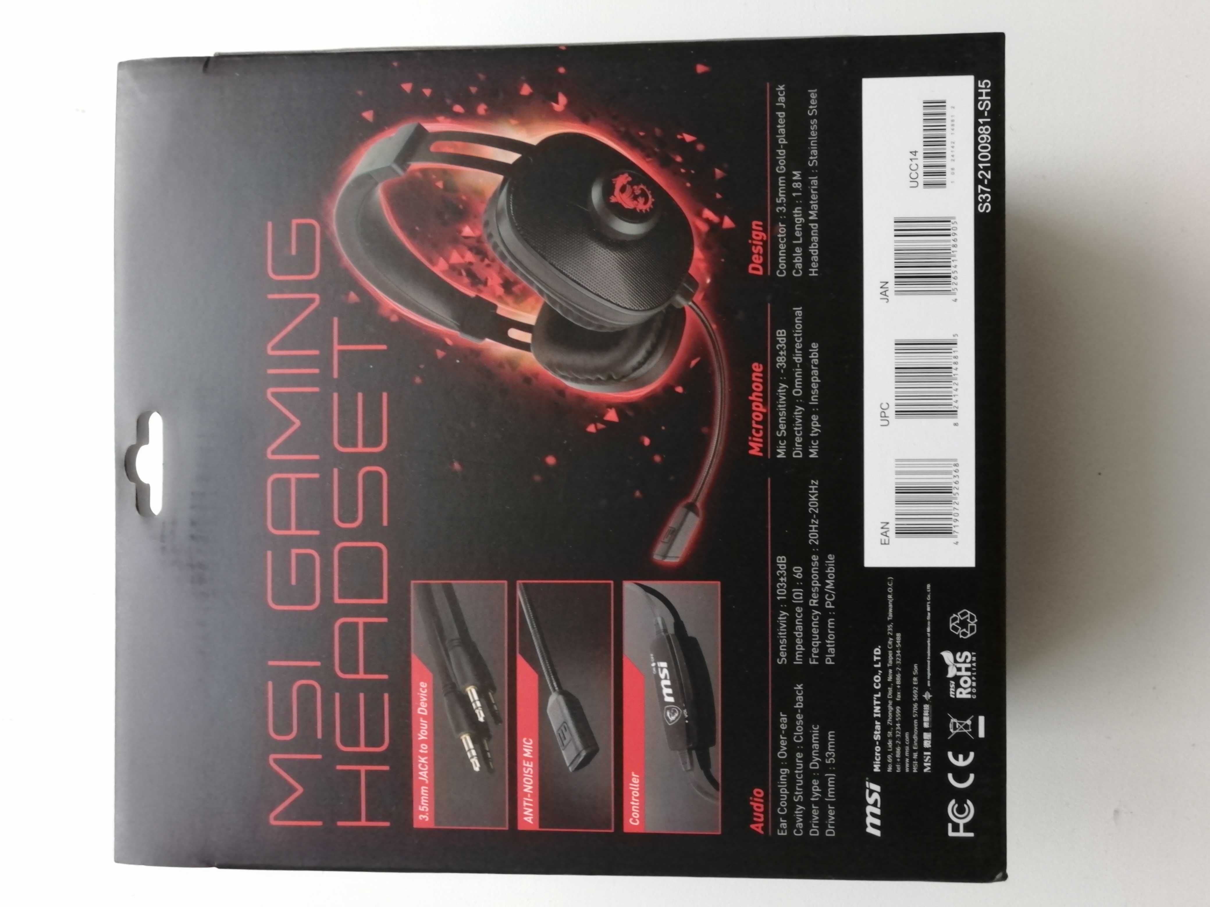 Nowe słuchawki z mikrofonem marki MSI GAMING HEADSET