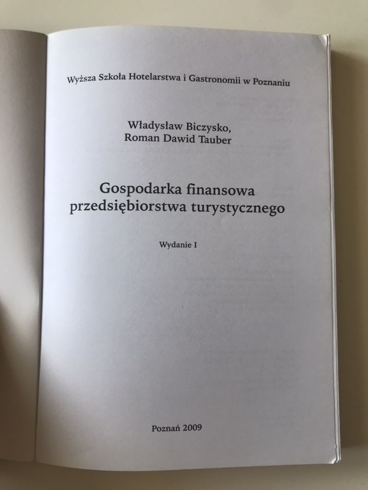 Gospodarka finansowa przedsiębiorstwa turystycznego (Biczysko W., Taub