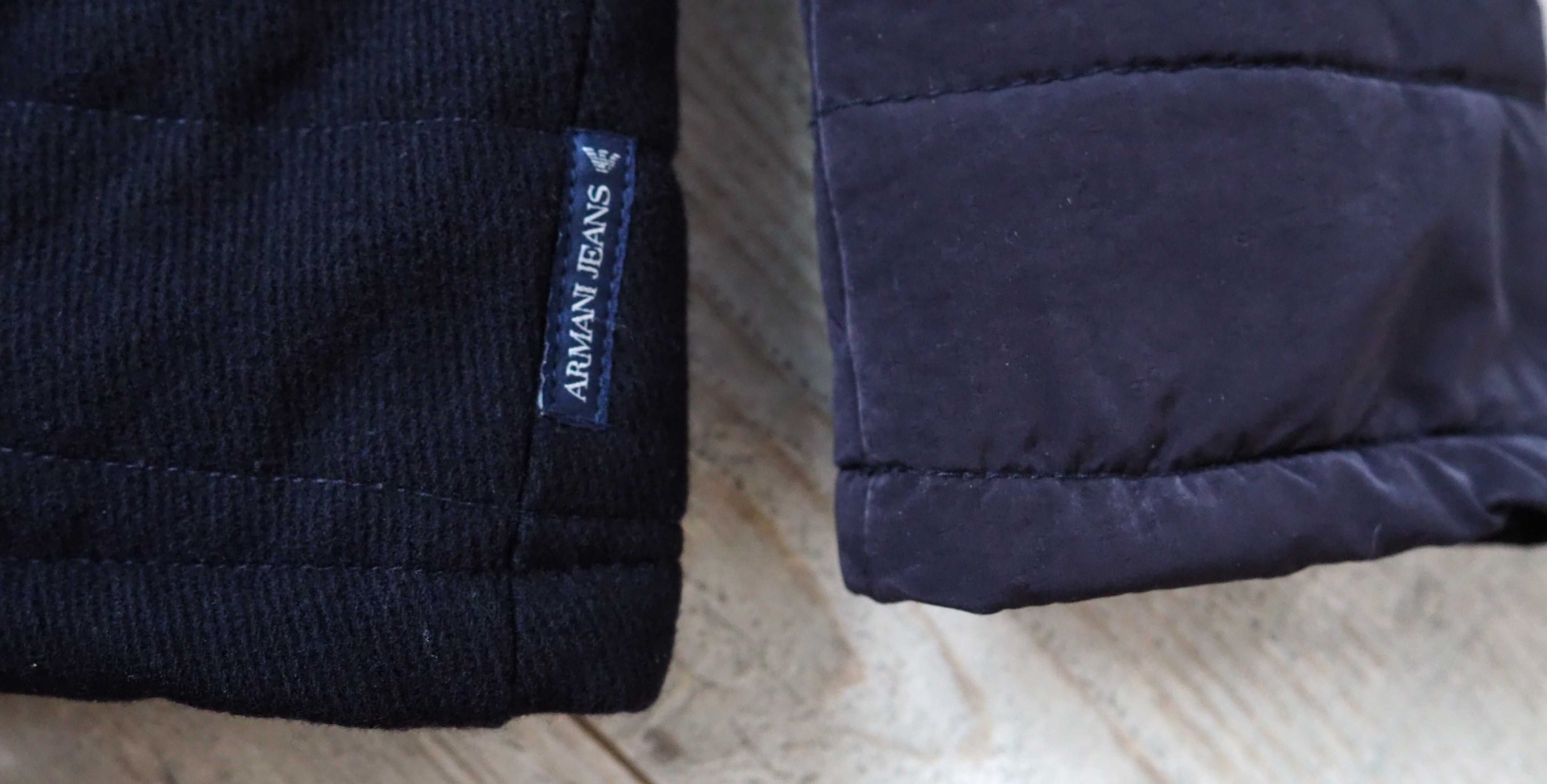 ARMANI JEANS_Kurtka pikowana męska_WOOL_z kapturem_48 / M