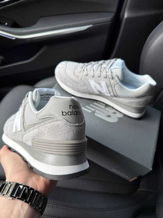 Чоловічі кросівки New Balance 574 Silver White (демісезонні) NB156