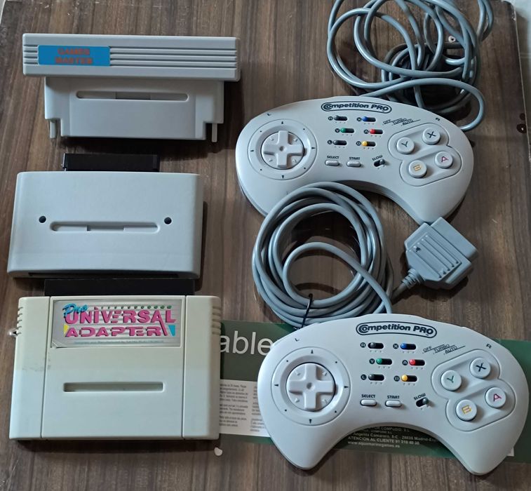 2 Comandos Competition Pro e 3 Adaptores SNES