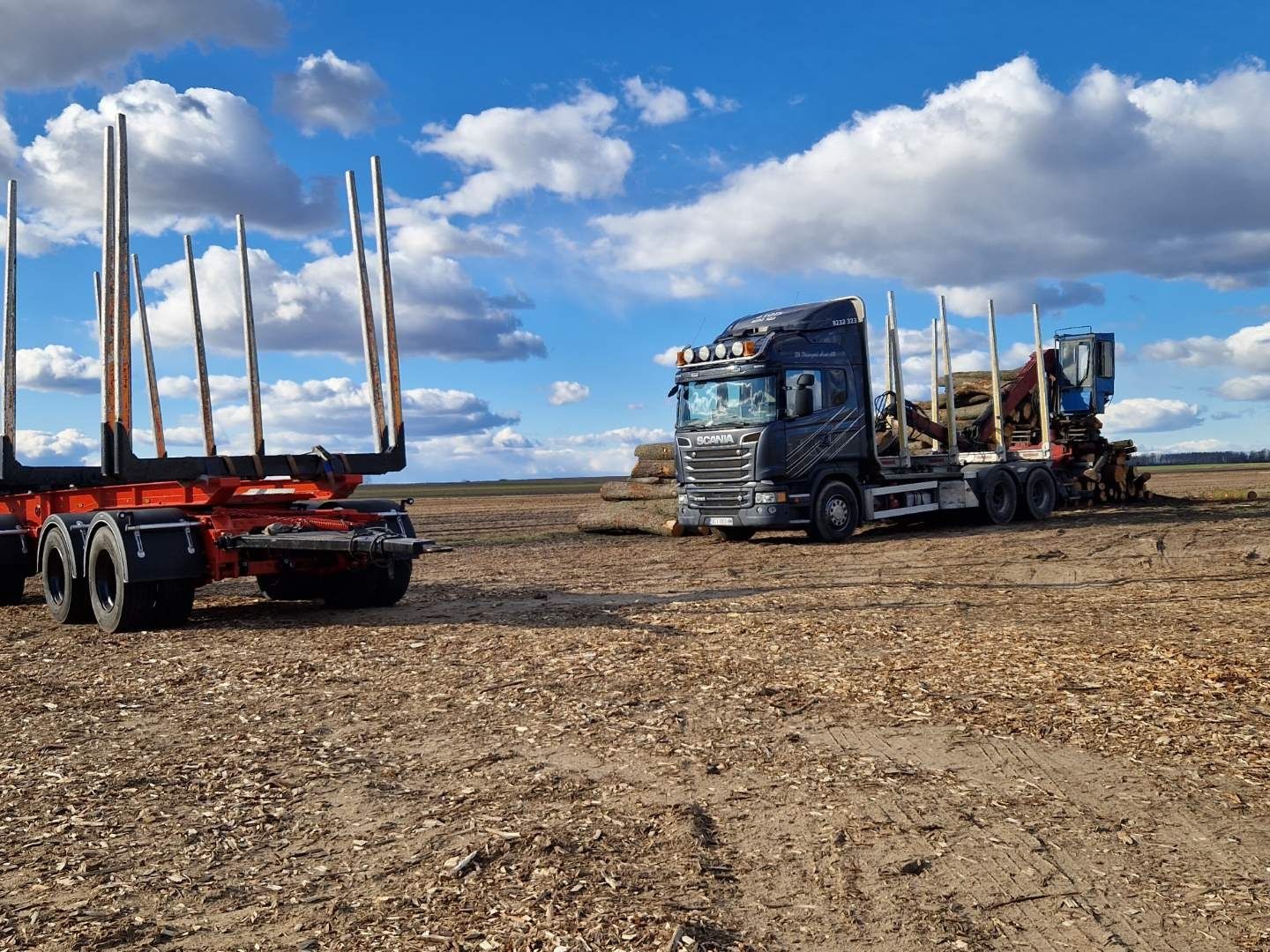 Zestaw Scania R730  do drewna do lasu 2013r