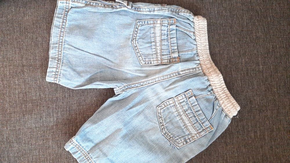 Zestaw 2x spodenki jeansowe dla chłopca,nrozm. 86, stan bdb.