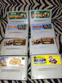 Super Donkey Kong1,2,3 і ще картриджи Super Famicom snes