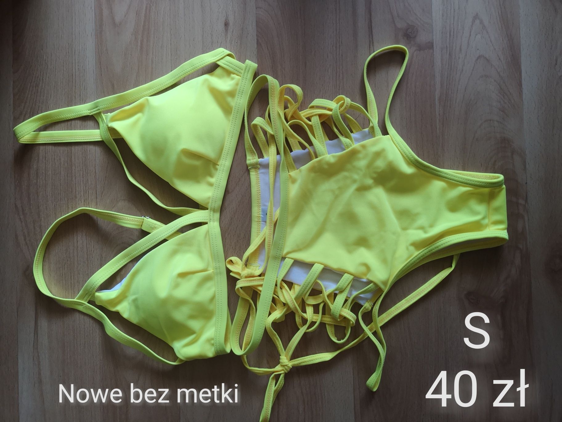 Bikini neonowe żółte