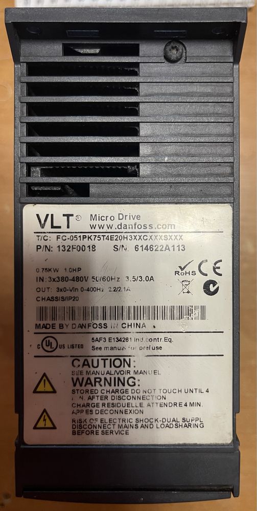 DANFOSS VLT MICRO DRIVE FC-51 частотний перетворювач