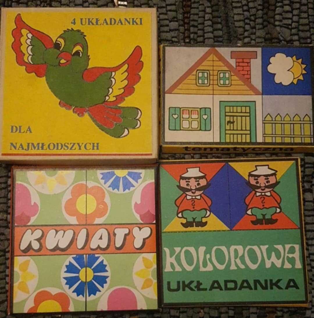 klocki puzzle obrazki z prl