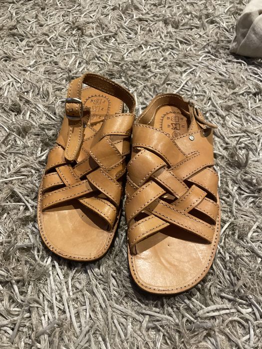 Sandálias de cabedal