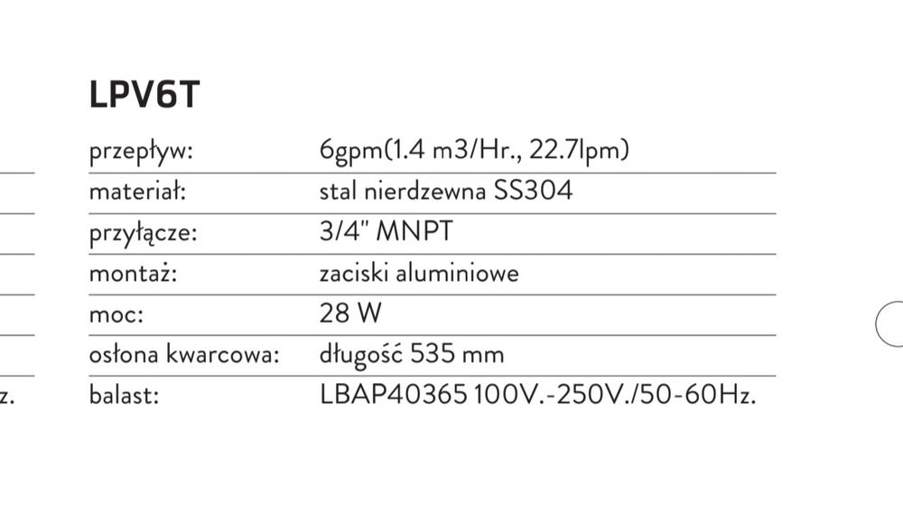 Lampa uv bakteriobójcza