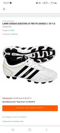 Buty piłkarskie sportowe ADIDAS białe rozmiar 42 polecam