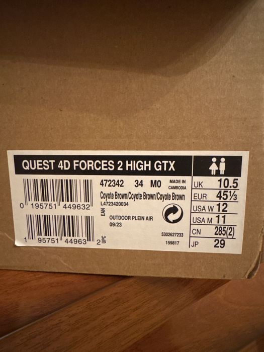 Tактичні черевики Salomon QUEST 4D FORCES 2 HIGH GTX