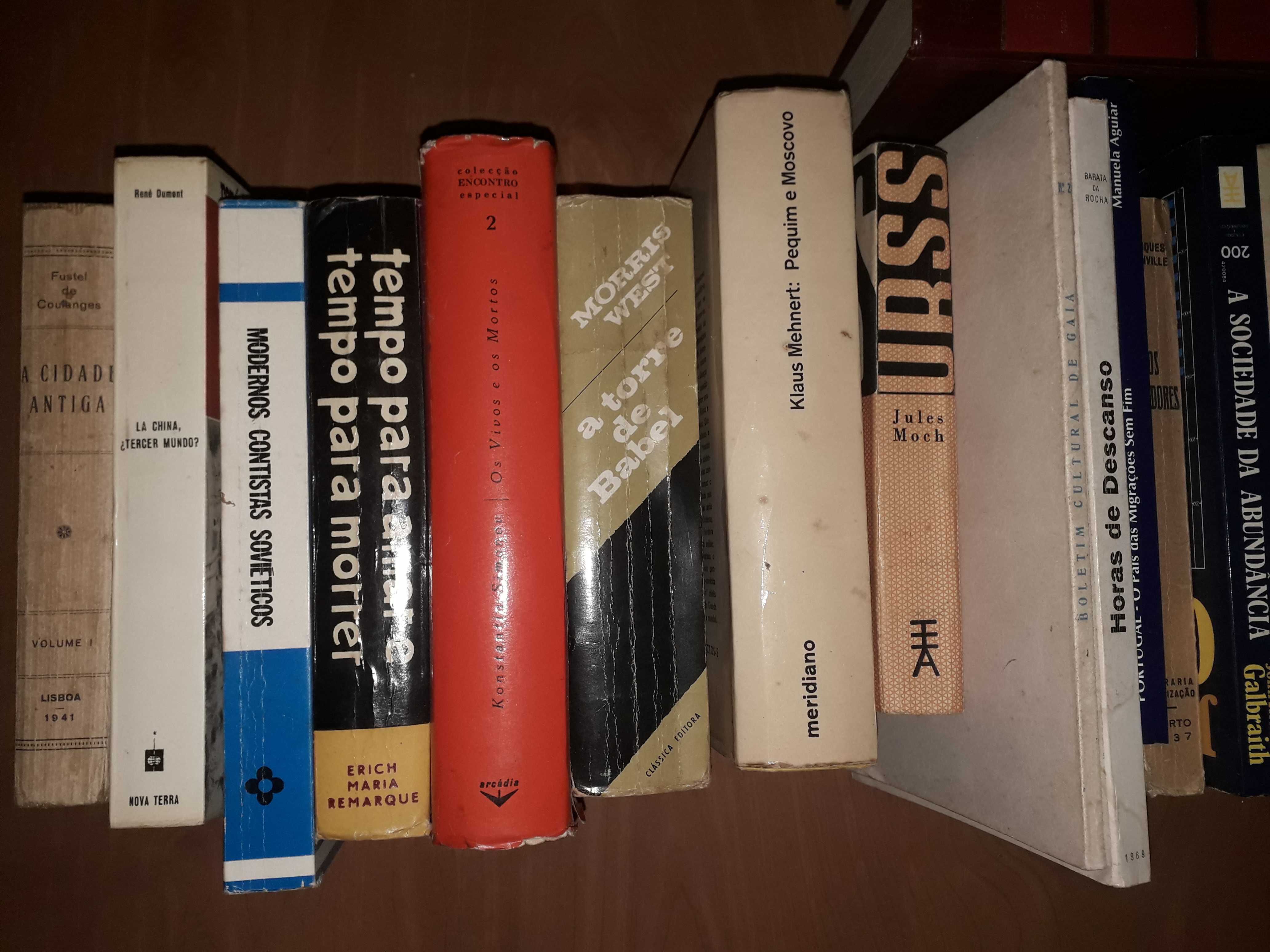 livros antigos romances/politica Internacional  anos 70-80