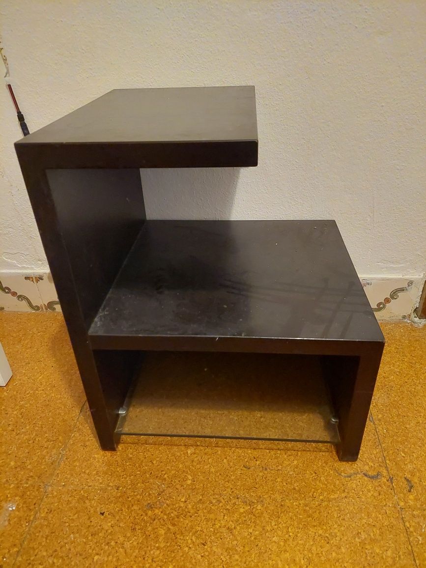 Modulo sala canto c vidro + mesa cabeceira