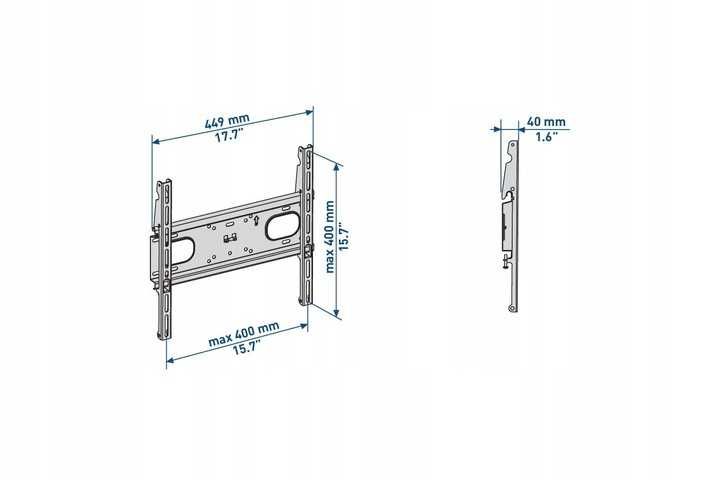 Uchwyt na telewizor Meliconi Slim Style 400F 32-82" 60kg