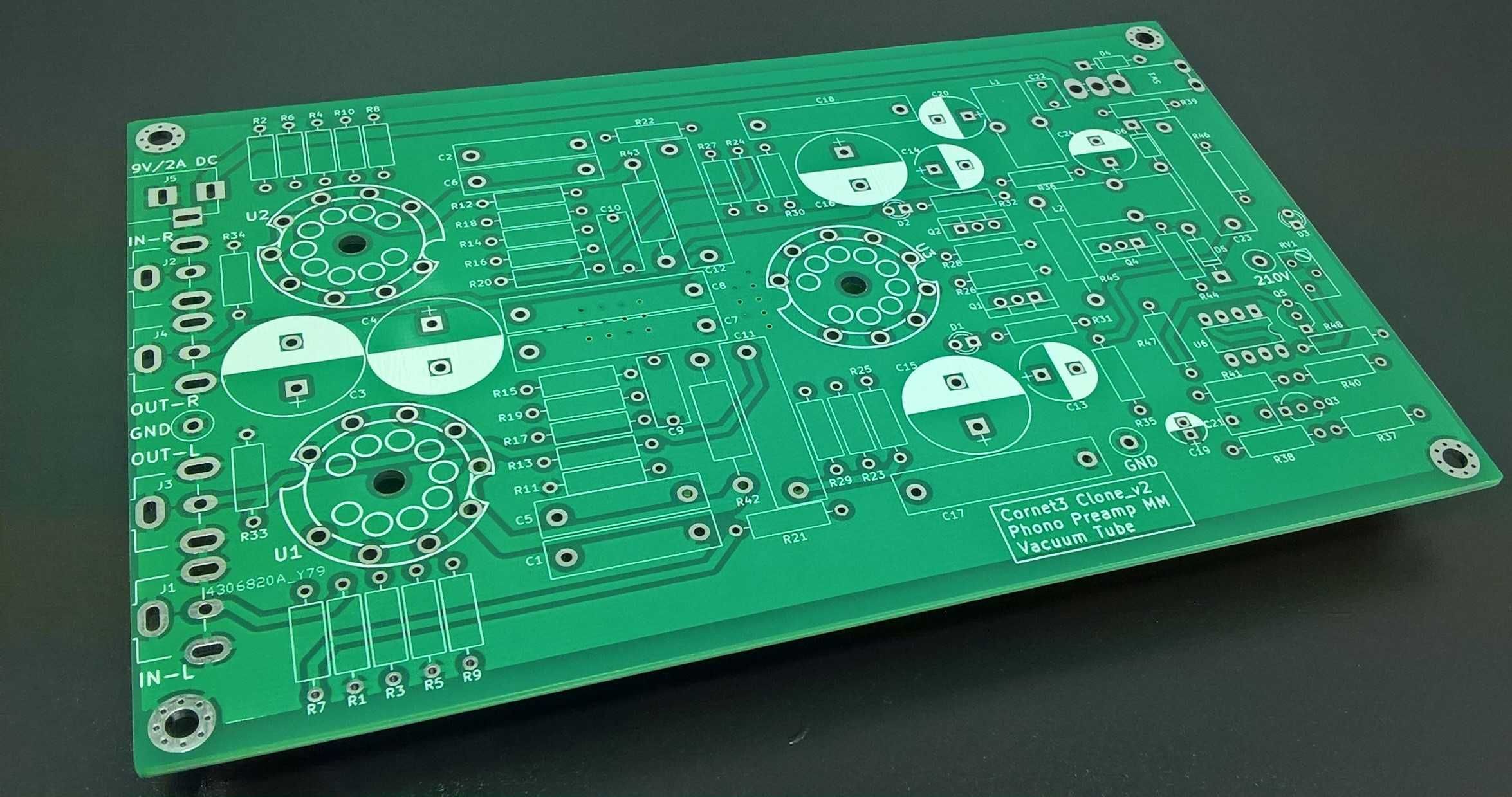 Płytka PCB przedwzmacniacz lampowy RIAA – Cornet3 klon