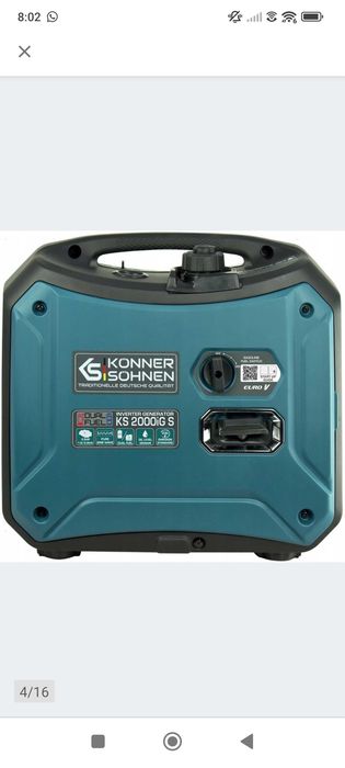 Generator prądu Konner & Sohnen KS 2000iG S, 2 kw z instalacją gazową